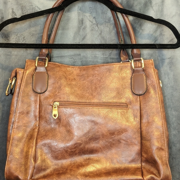 Unbranded Large Slouchy Vegan Leather Shoulder Bag with Lots of Storage - Picture 2 of 11
